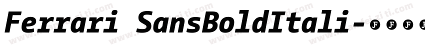 Ferrari SansBoldItali字体转换